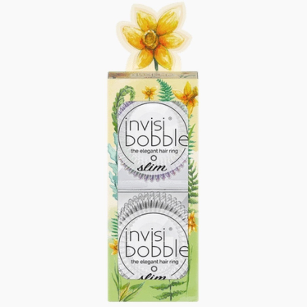 3/$20 ✨NWT Invisibobble Slim Chrome & Vanity Fairy Florals Traceless Hair Ties - Picture 5 of 7
